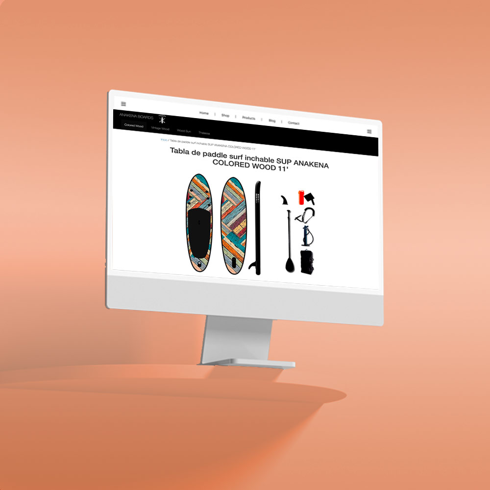 Web | Anakena Boards. Tablas de paddle surf. Barcelona